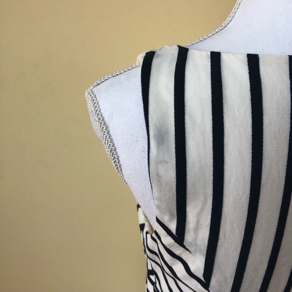 Anthropologie Maeve Chessia Dress Navy White 8 - Picture 6 of 8